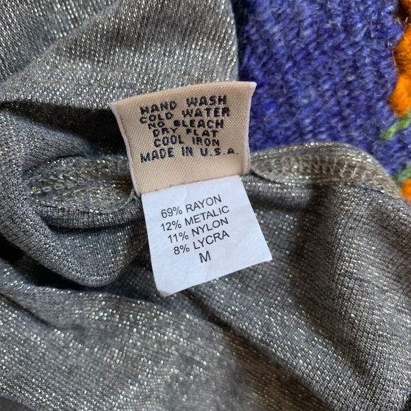 Only Hearts Gold Sparkle Long Sleeve Shirt Soft Layer Maximalist Helena Stuart - Picture 7 of 7